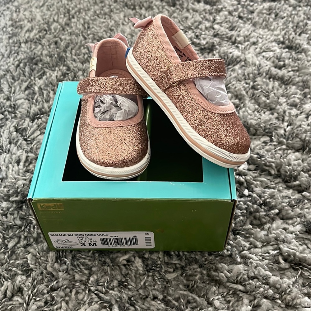 Keds x Kate Spade Rose Gold Crib Shoe